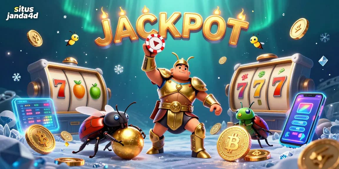 Memenangkan jackpot di situs janda4d dengan ilustrasi kasino digital yang memukau.