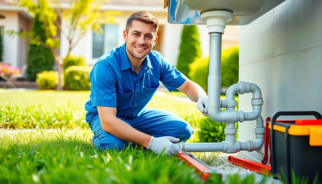 Reliable plumber near me assisting with plumbing repair in a residential setting.