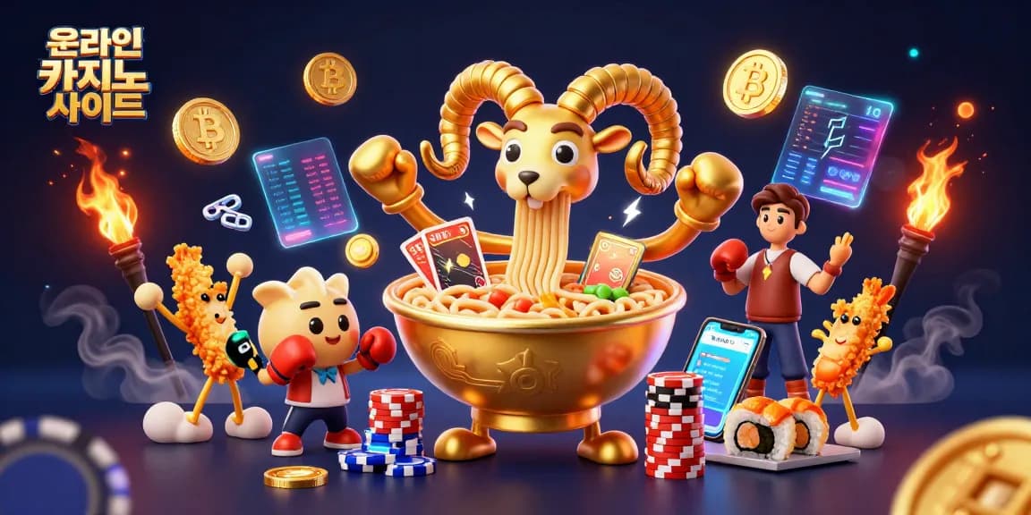 온라인 카지노 사이트에서 카드와 칩을 다루는 만화 스타일의 3D 일러스트