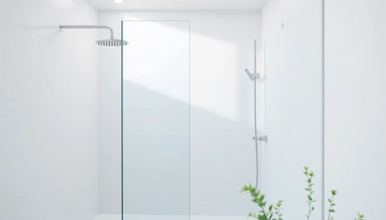 Découvrez une douche à l'italienne moderne avec une installation élégante et un éclairage naturel.