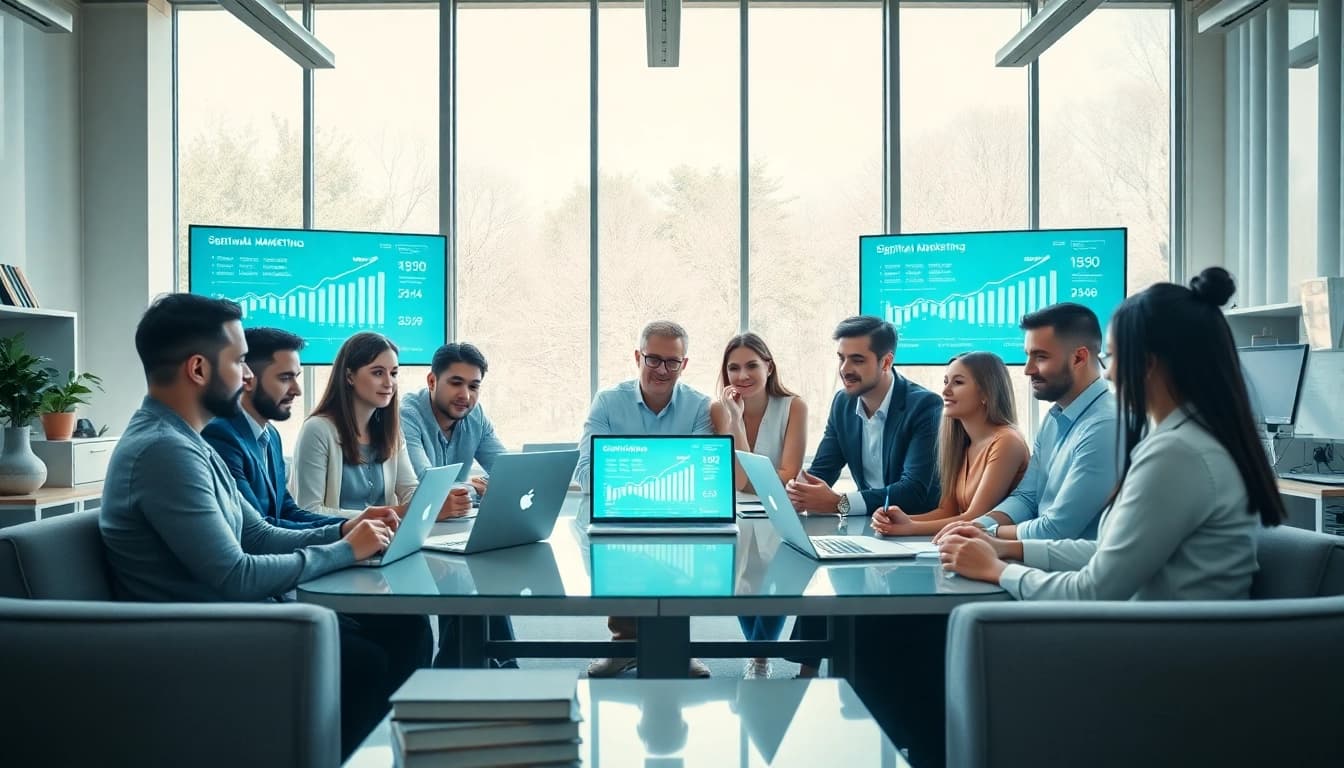 Boosting visibility with effective strategies by an SEO Malaysia company in a modern office.