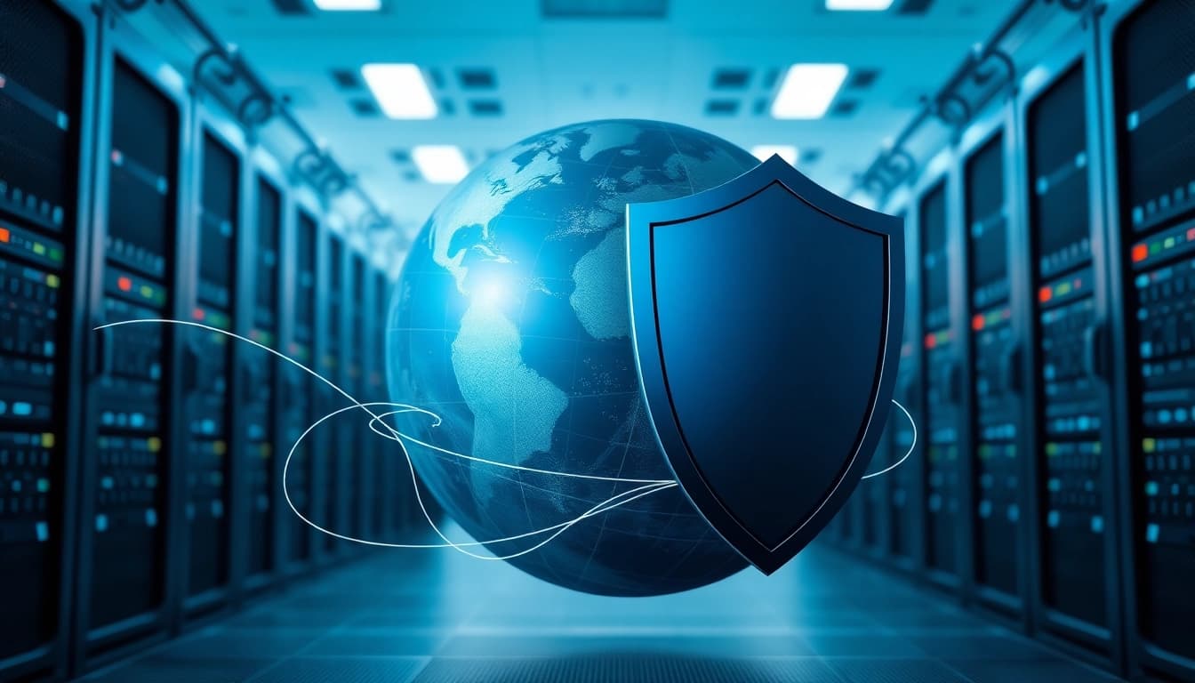 Secure your site with CDN with DDoS Protection featuring a global network shield.