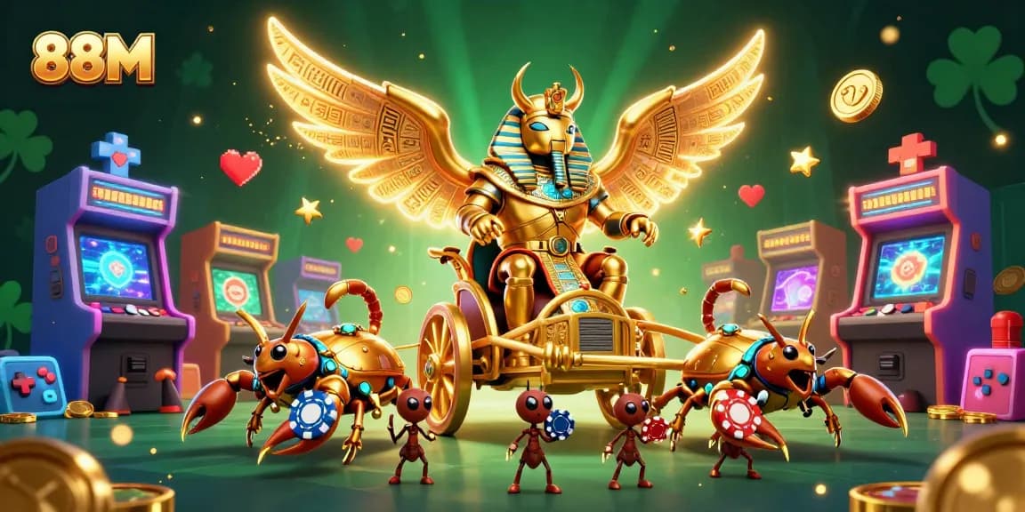 Engage in thrilling gameplay and win prizes with 88M, as colorful game elements spark excitement.