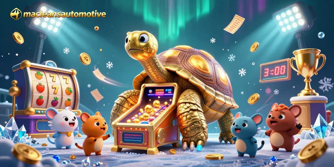 Gambarkan kemenangan besar di macleansautomotive dengan slot mesin yang megah dan karakter unik yang bermain.