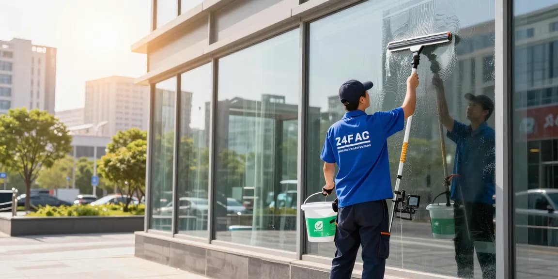 Professionelle Glasreinigung für saubere Fenster in Dortmund mit umweltfreundlichen Reinigungsmitteln.