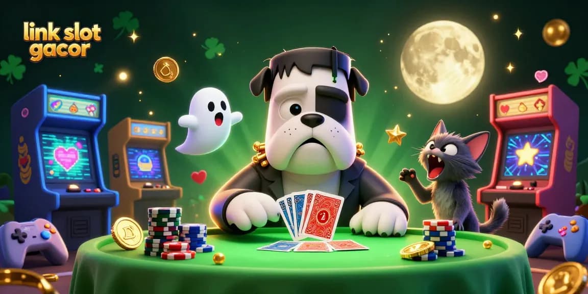 Experience thrilling gameplay with link slot gacor in a fantastical casino scene with vibrant characters and elements.