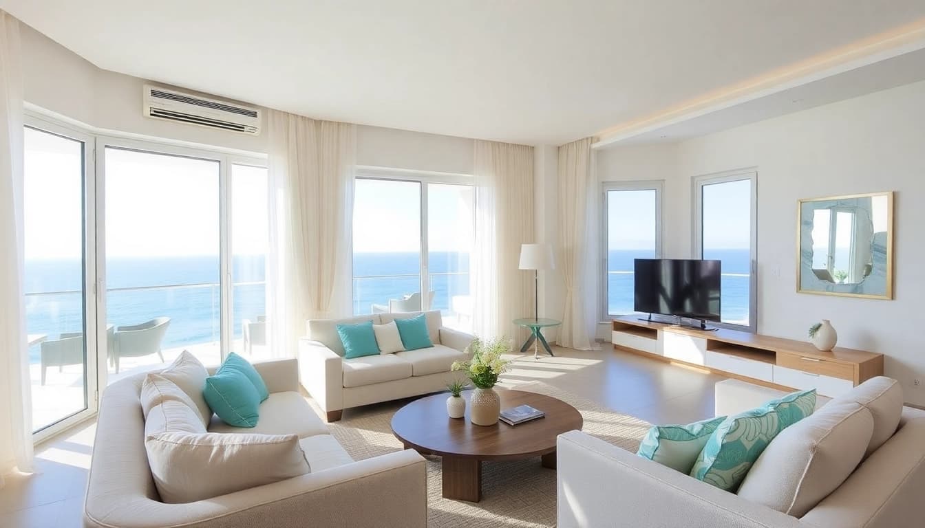 Discover modern elegance in Alanya apartments for rent overlooking the Mediterranean Sea.