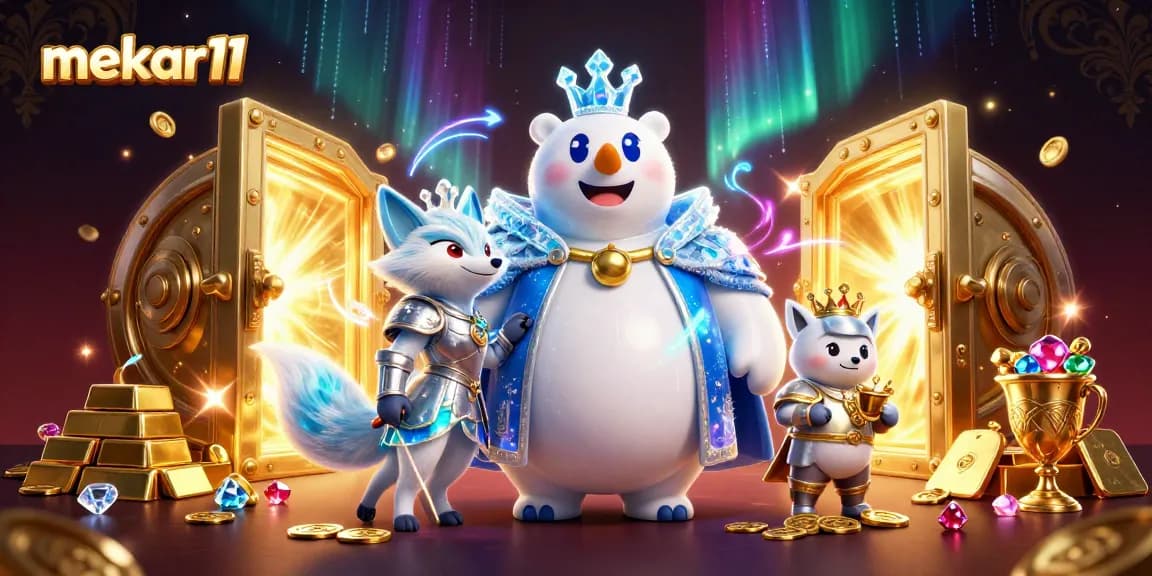 Experience mekar11's thrilling casino adventure with ice king polar bear and treasures.