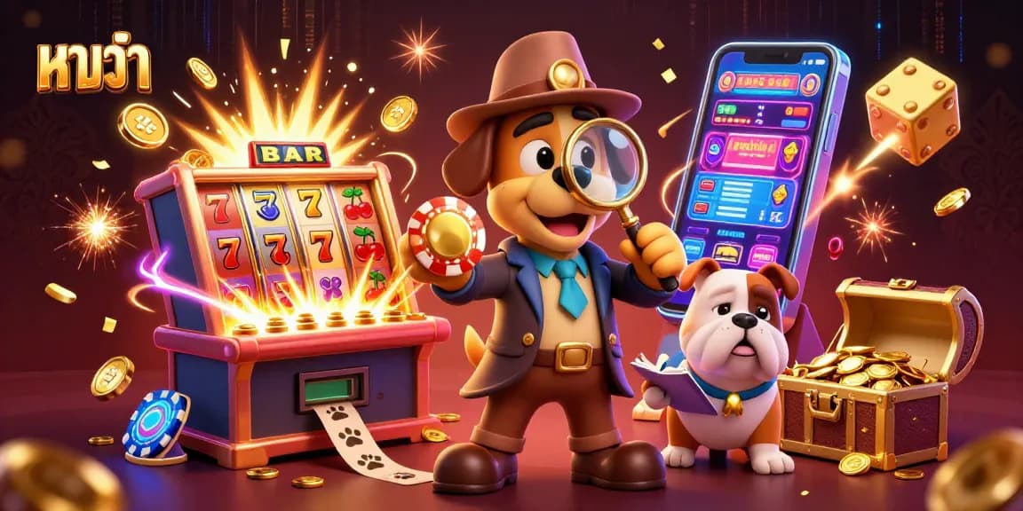 Play baccarat with a detective-themed casino scene featuring golden poker chips and jackpot effects.