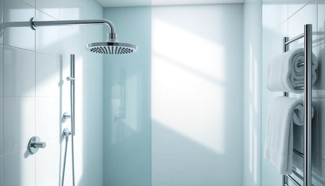 Experience elegant showers Australia with modern designs and luxurious fixtures in a serene bathroom setting.