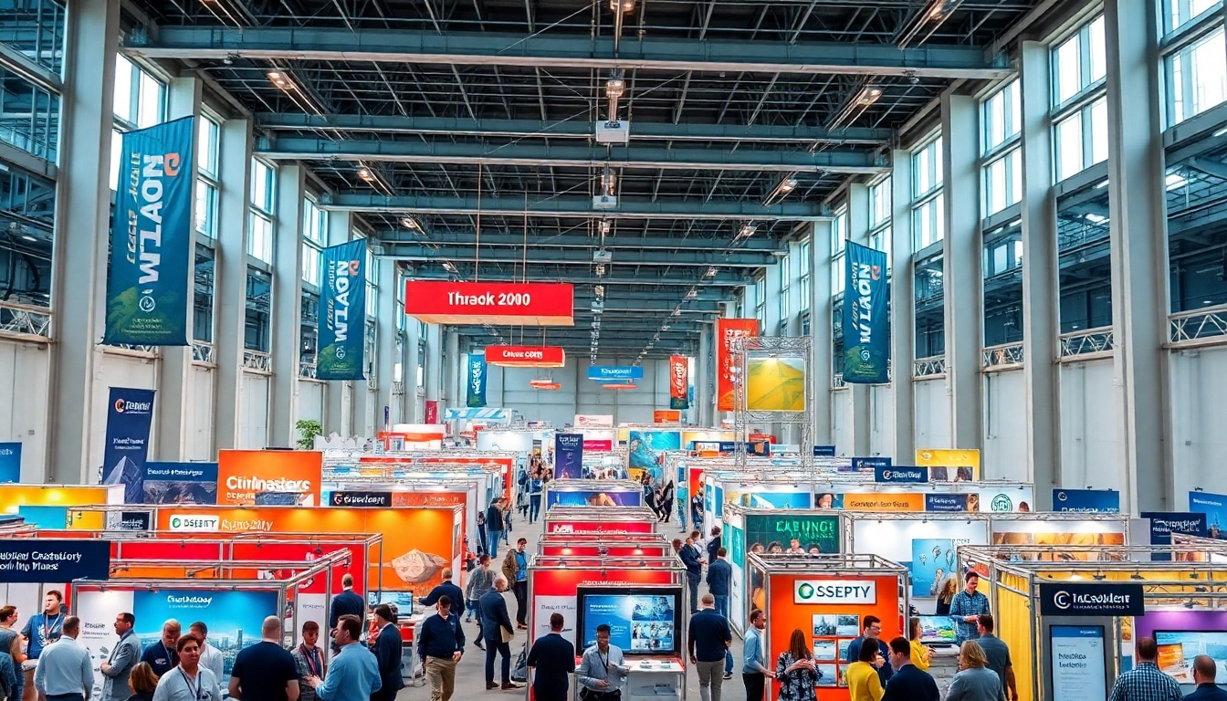 Engaging construction events networking scene with professionals interacting.