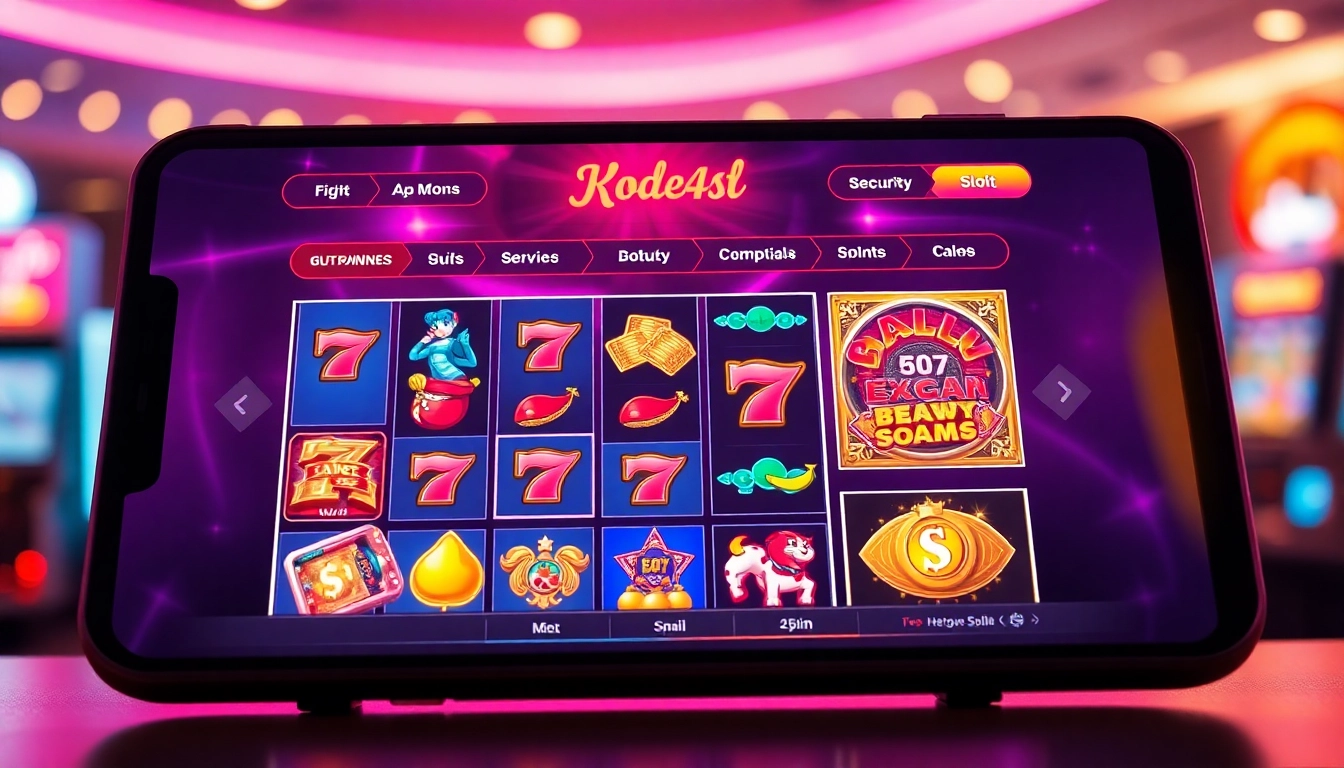 Kode4d online gaming interface featuring vibrant slots and user-friendly design