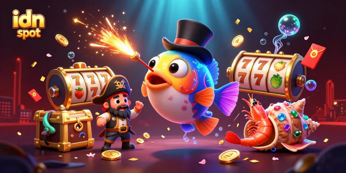 Engage in thrilling casino action with idn slot, featuring an anglerfish, pirate shrimp, and treasure snail.