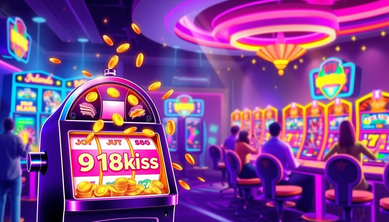 หมุน 918kiss slot ที่น่าตื่นตาตื่นใจพร้อมด้วยฉากคาสิโนสดใส