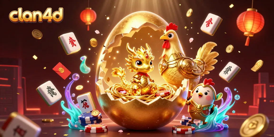 Experience the thrill of winning with clan4d in this vibrant 3D casino illustration.