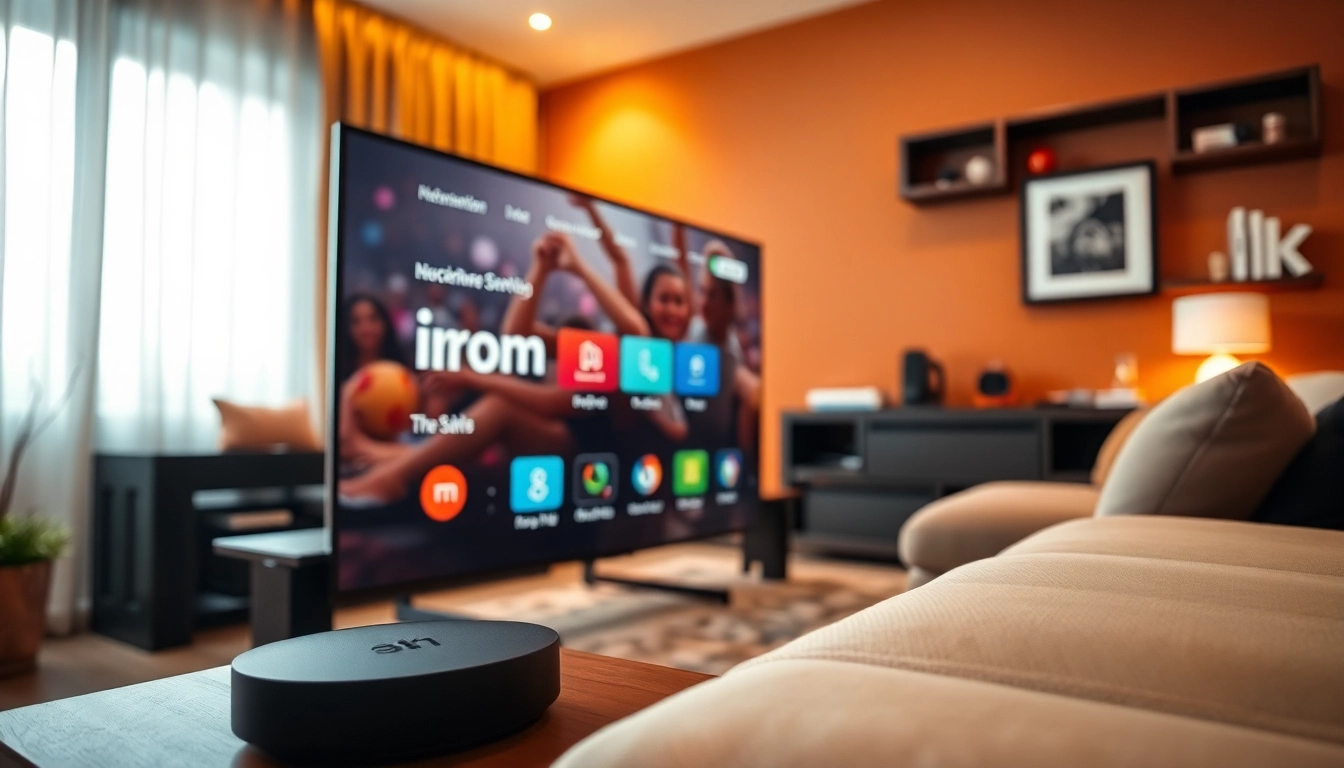 Enhance your viewing experience with iron tv pro displayed on a sleek modern television.