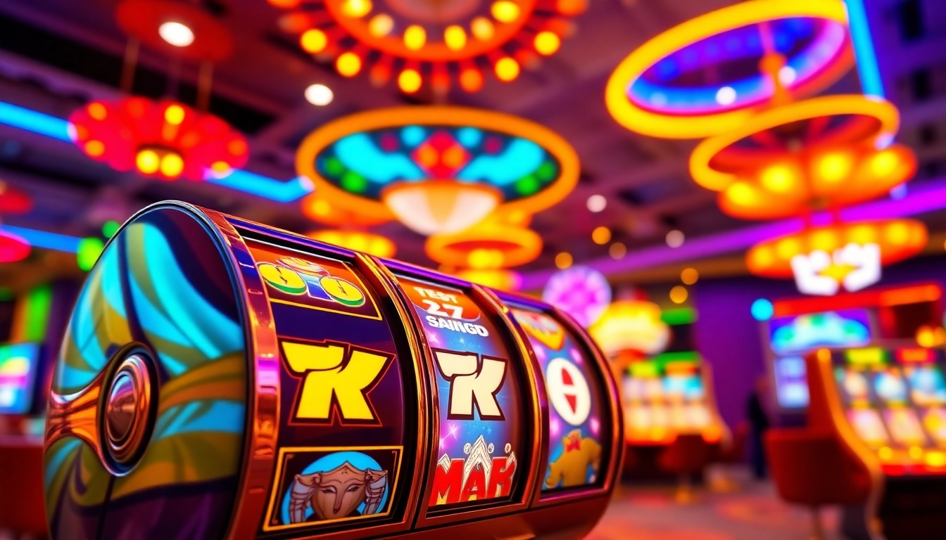 Menyajikan permainan slot deposit 1k yang menarik dengan desain digital modern dan atmosfer kasino yang dinamis.
