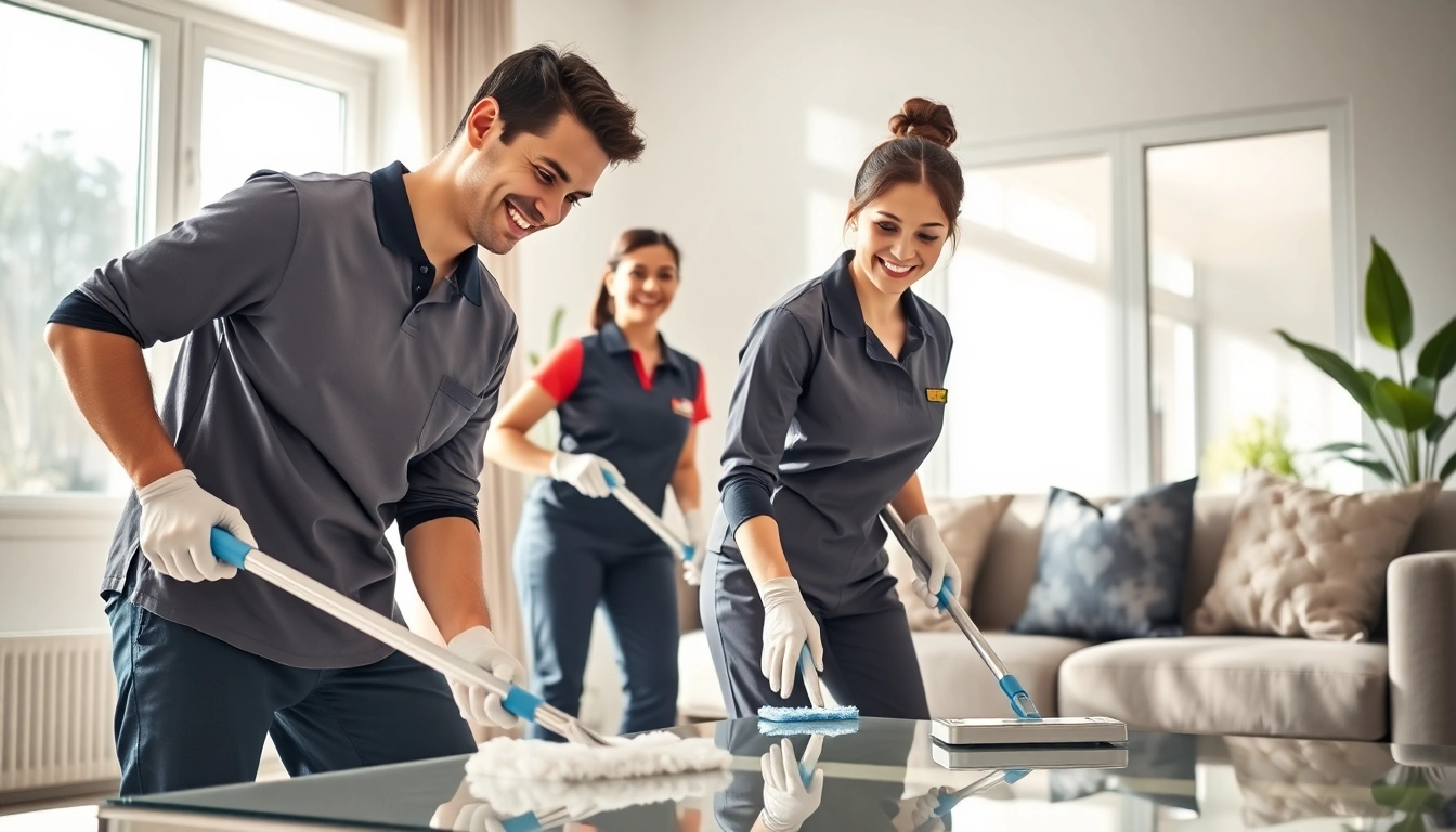 Engaging cleaners delivering top-notch cleaning services calgary in a bright, modern home.