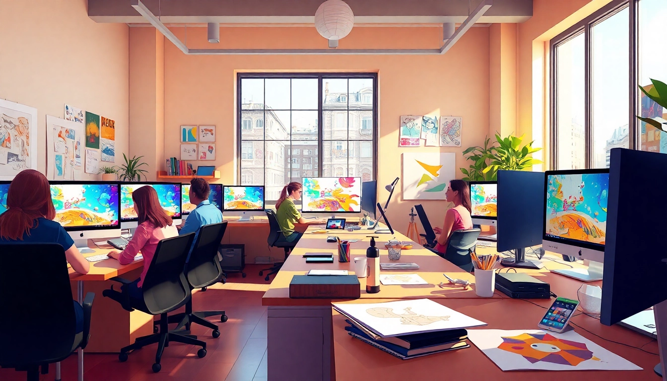 Animation Studio Berlin, kreative Profis arbeiten an animierten Projekten.