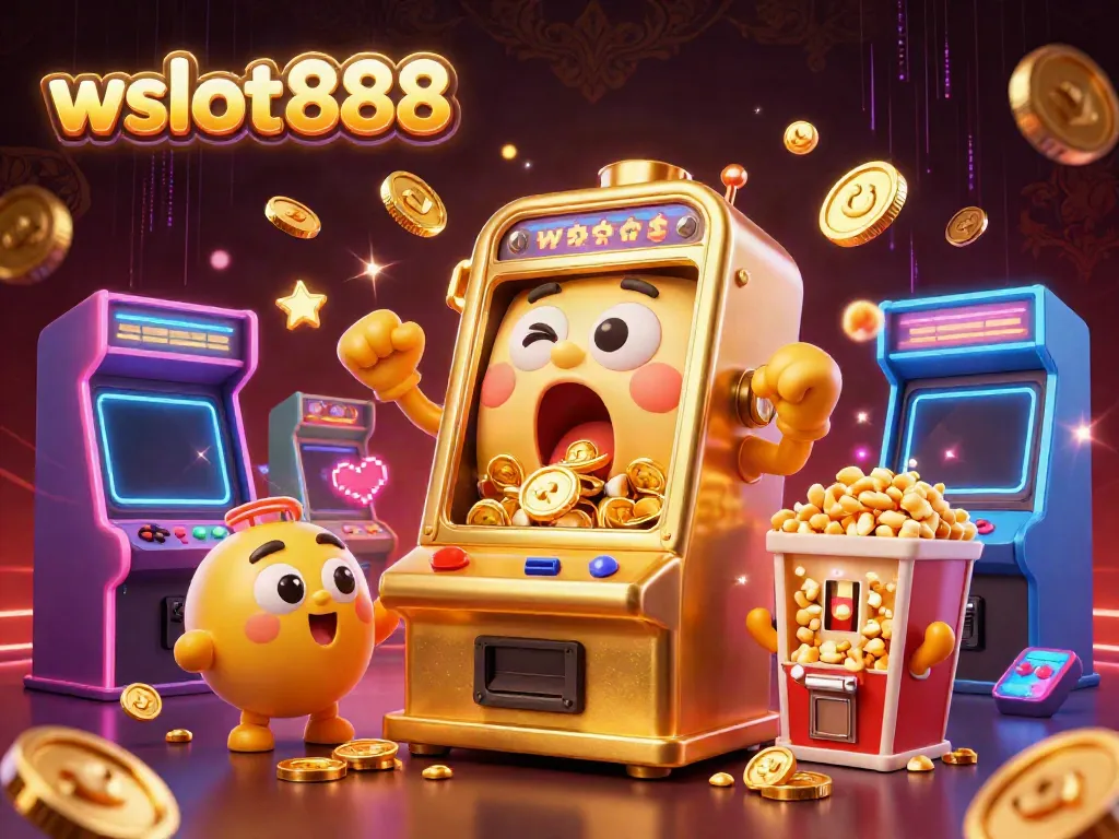 Mainkan wslot888 dengan mesin slot emas yang mengejutkan saat meraih jackpot dan koin berjatuhan.