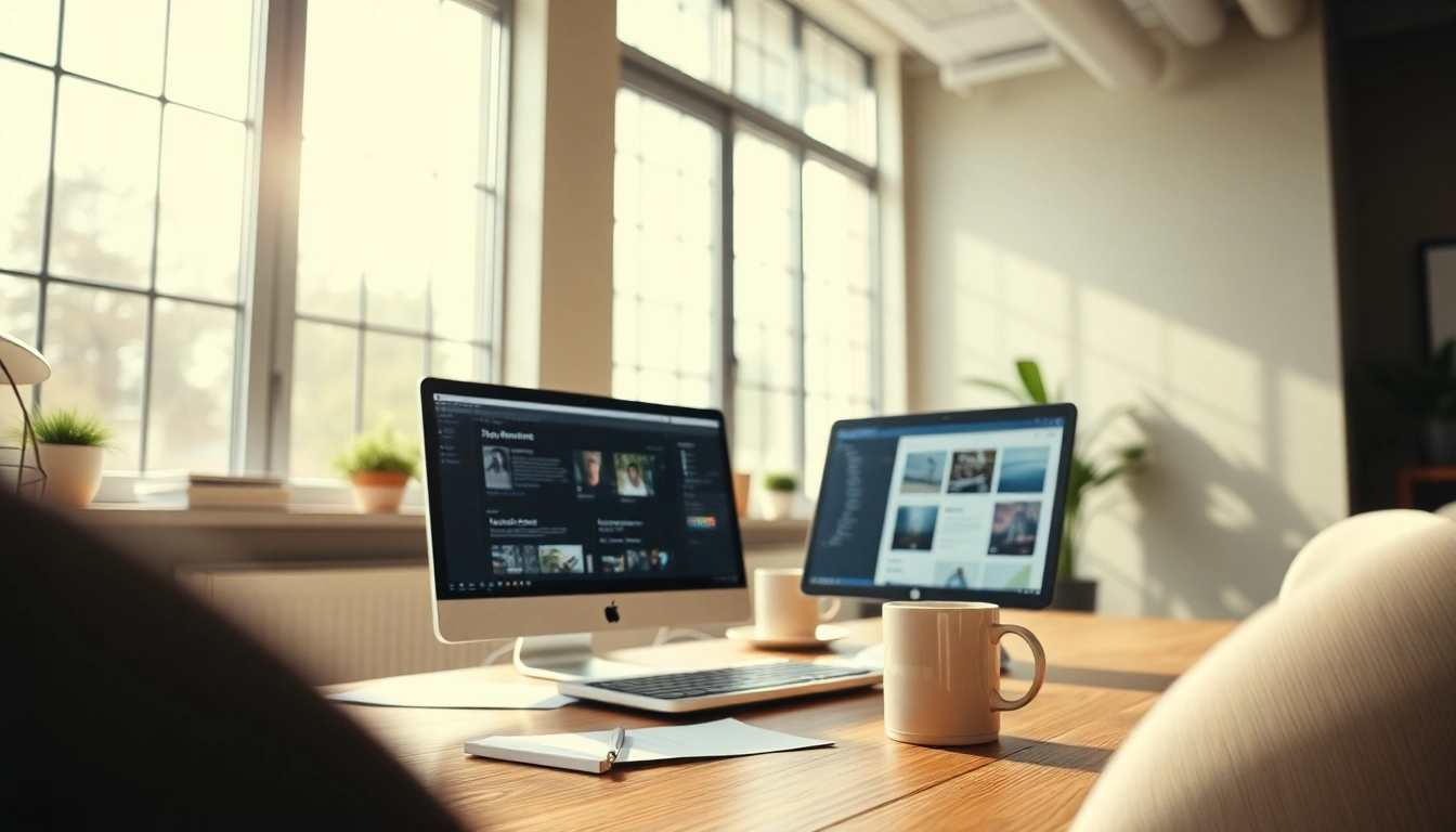 Showcasing professionals at work as Hereford Website Designers in a modern design studio environment.