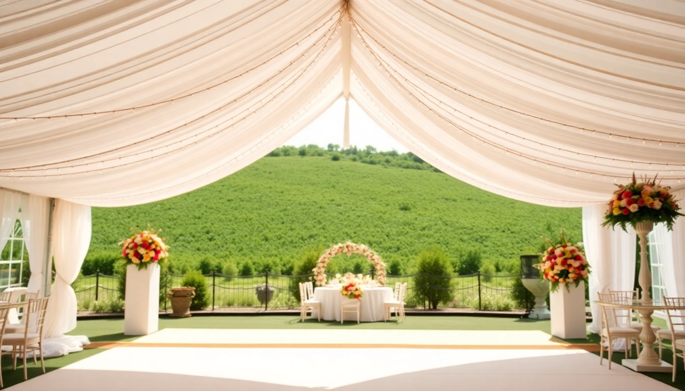 Discover stunning tent rentals set in a picturesque outdoor setting, perfect for gatherings.