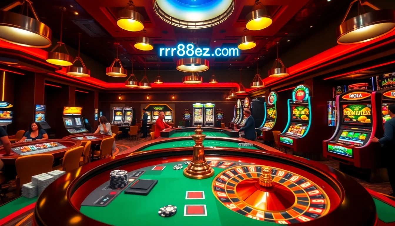 Experience the excitement of winning at https://rr88ez.com/, featuring stylish casino tables and buzzing slot machines.