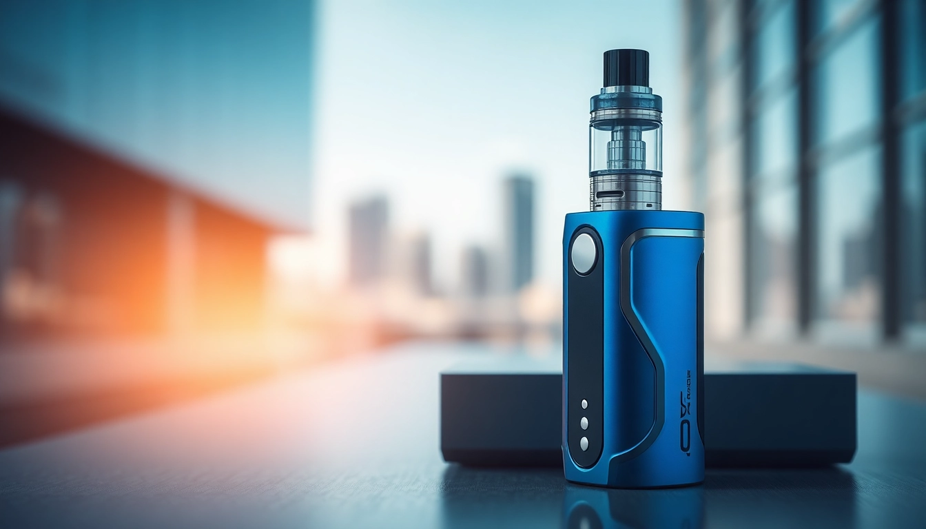 Oxva vaping device in a sleek modern setting with intricate design details.