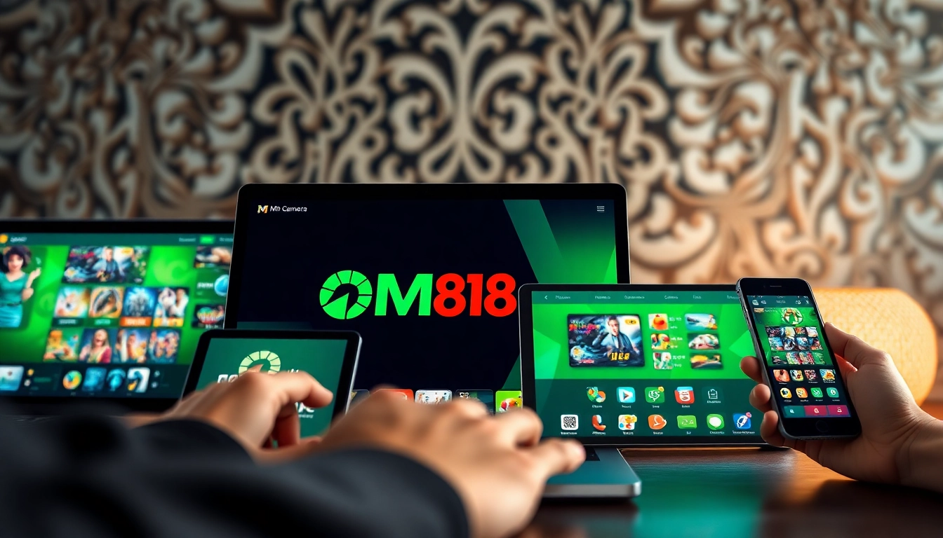 Interactive MM88 online gaming platform displayed on devices demonstrating user-friendly interface and vibrant design.