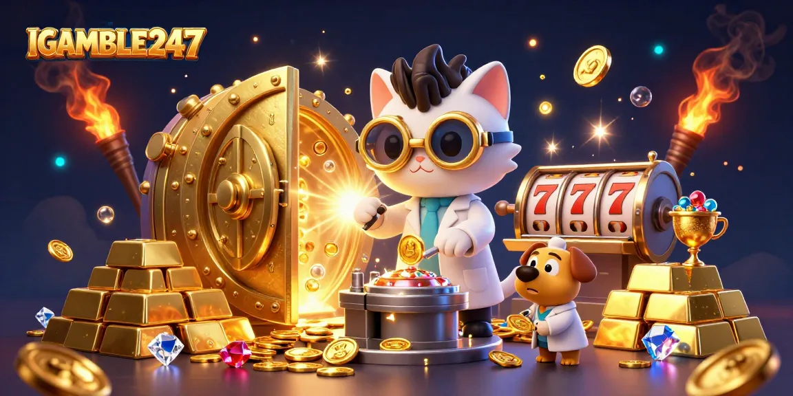 Experience the excitement at IGAMBLE247 with vibrant slots, gold mounds, and a playful atmosphere of winning!