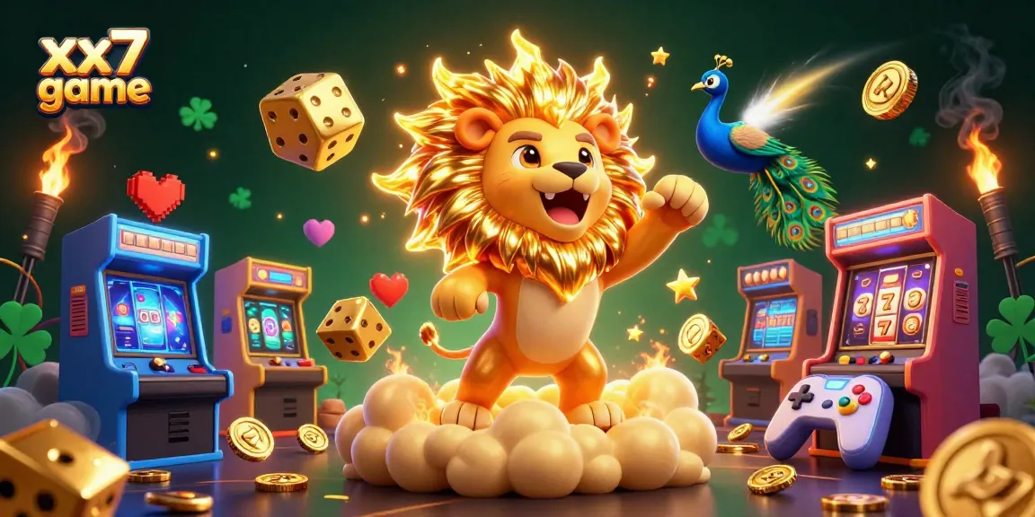Experience thrilling fun in the xx7 game with a vibrant 3D illustration highlighting casino elements.