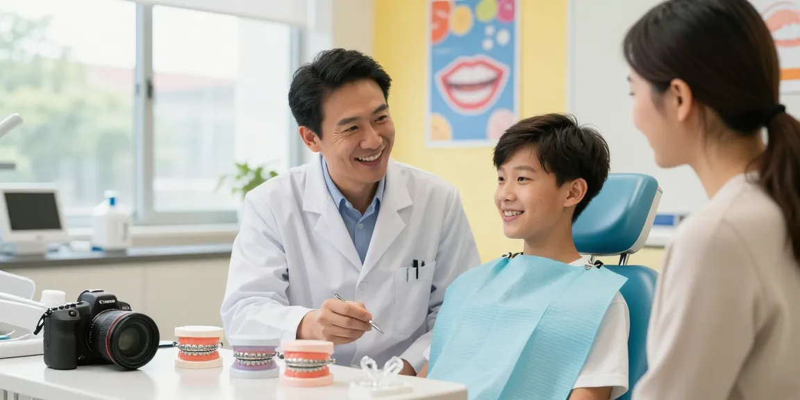 Teen consulting with a dentist in Hawthorn about braces options for confident smiles.