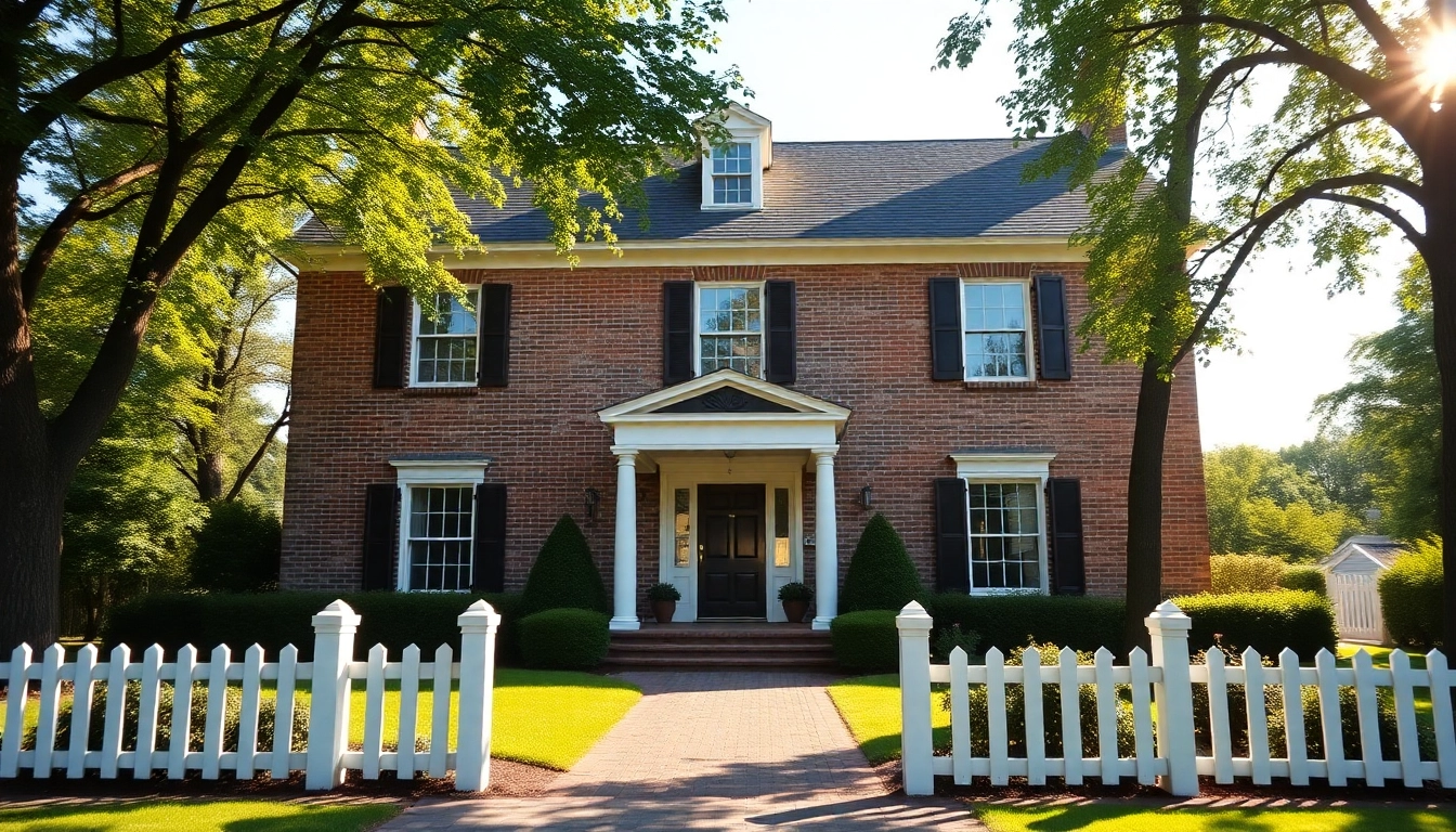Crafting a beautiful colonial home build with exquisite details and inviting surroundings.