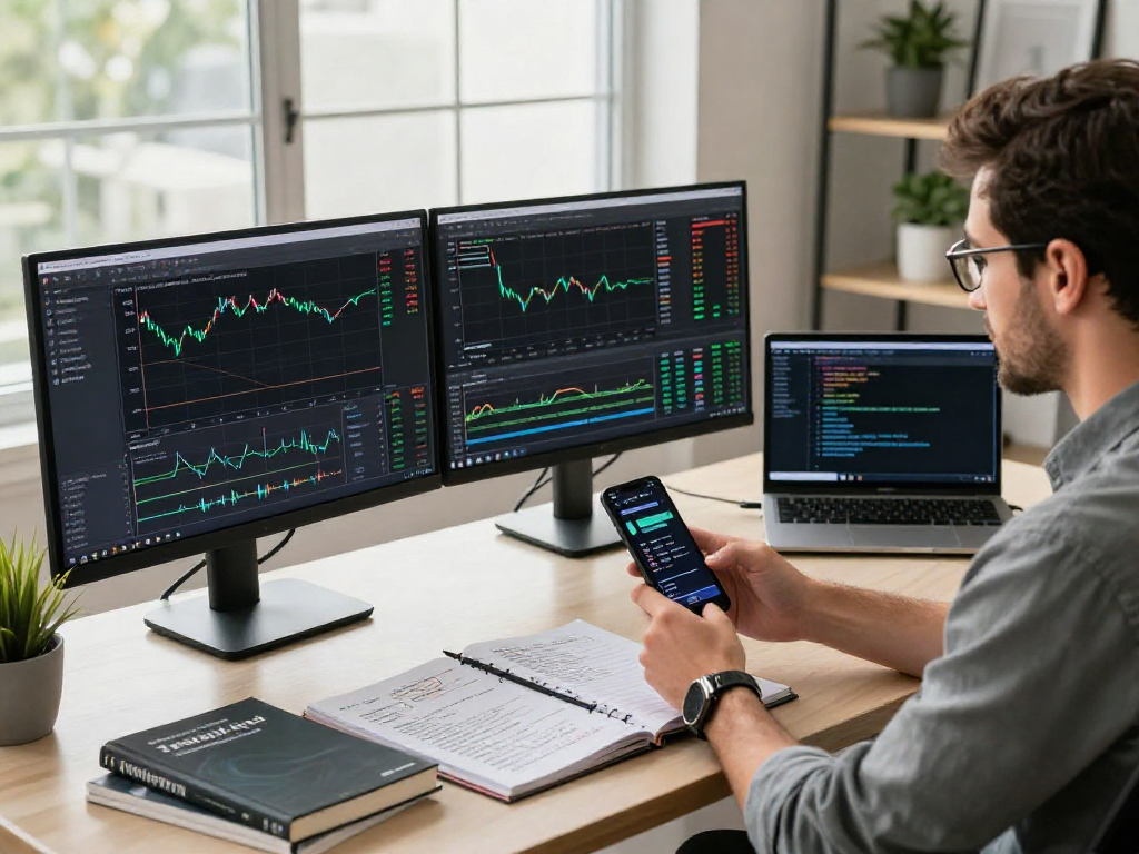 TradingView官网交易者在现代工作空间中分析市场图表，展示专业工具与技术分析。