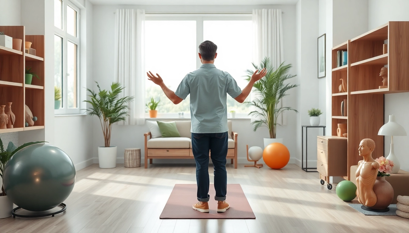 Effectively implementing back pain remedies during a therapy session in a calming clinic environment.