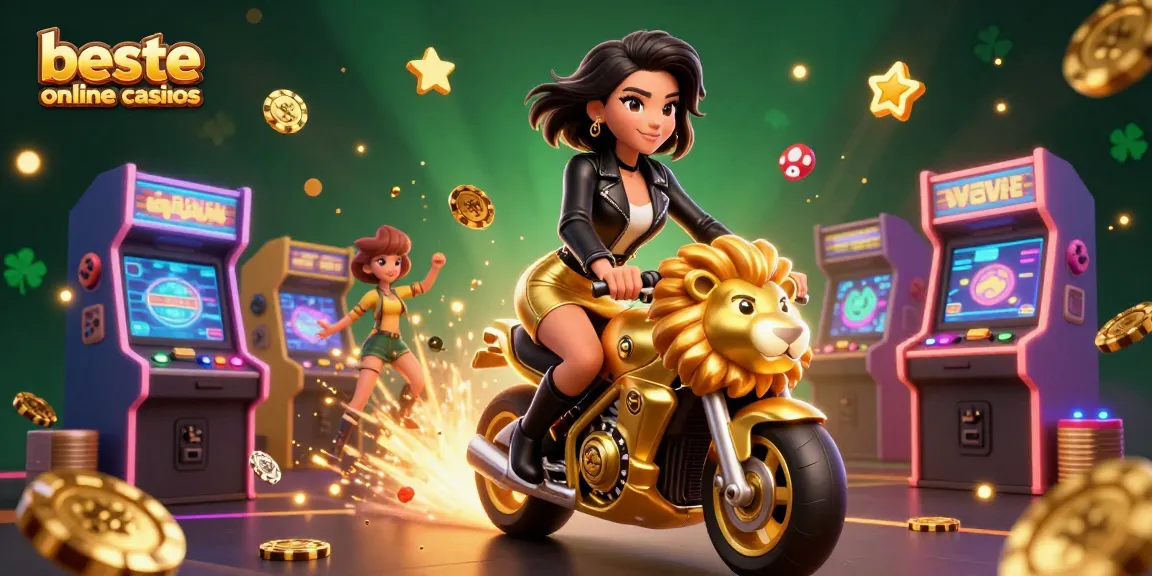 Experience the thrills at beste online casinos with this vibrant 3D casino illustration.