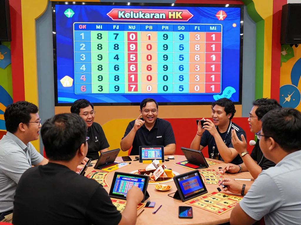 Keluaran HK live gaming session with players enjoying Togel Hongkong results surrounded by vibrant atmosphere and digital updates.