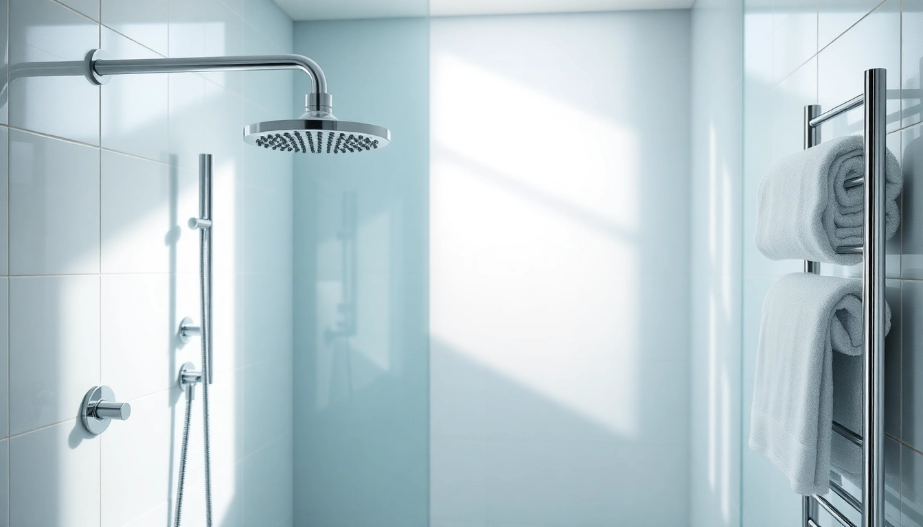 Experience elegant showers Australia with modern designs and luxurious fixtures in a serene bathroom setting.