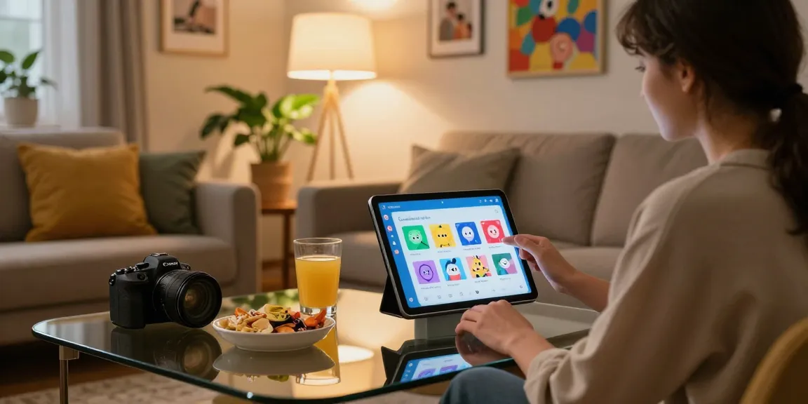Engaging user interaction with Crushon IA app in a cozy living room setting.