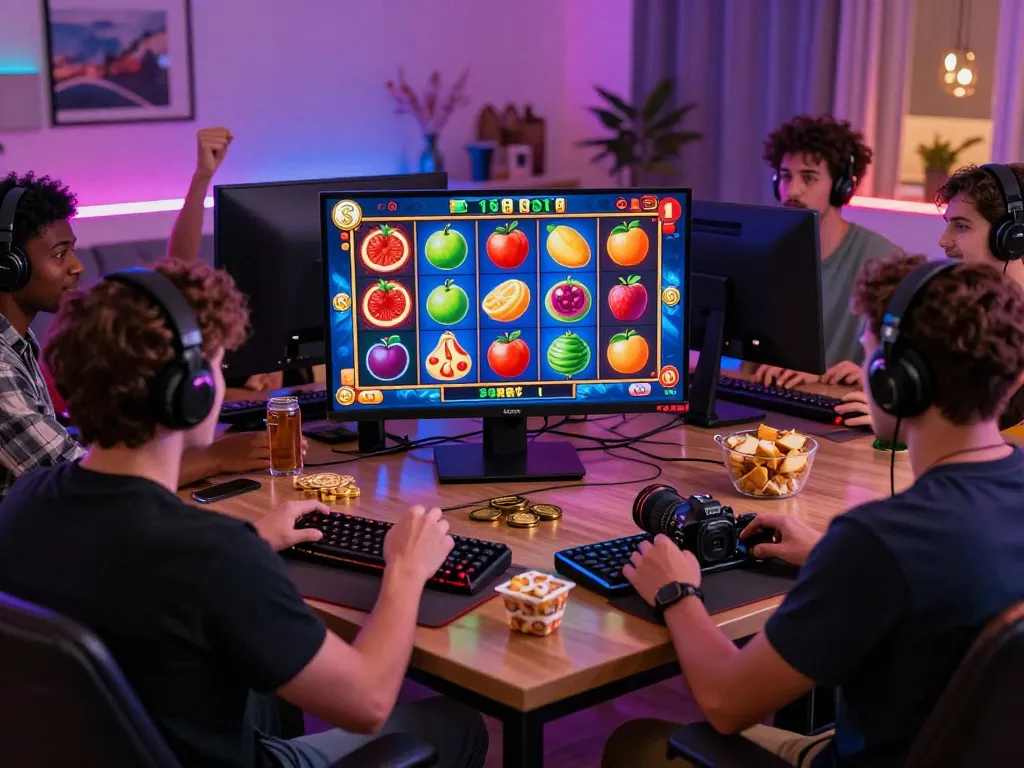 Pengalaman bermain game online yang menarik dengan pemain menikmati permainan slot link gacor dalam suasana yang cerah.