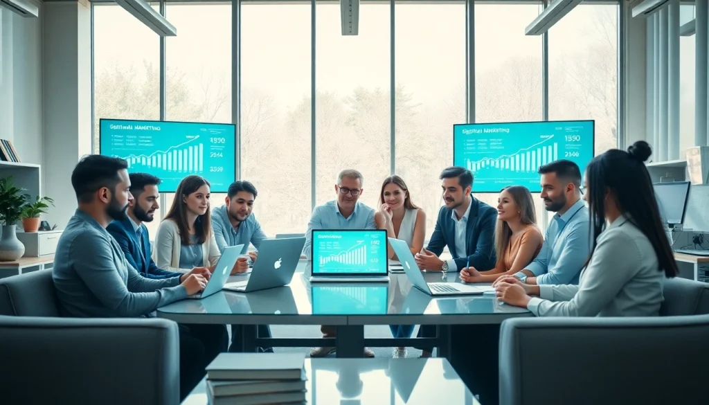 Boosting visibility with effective strategies by an SEO Malaysia company in a modern office.