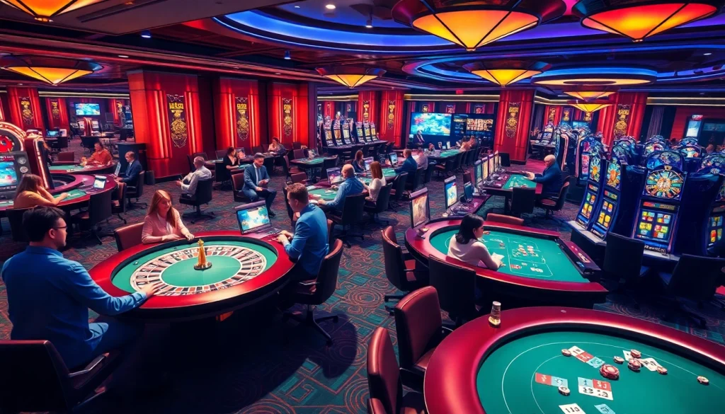KJC AC 2 themed casino image showcasing roulette and poker activities, capturing the excitement of gambling.