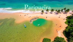 Onde fica Paripueira? Vista aérea das belas praias e piscinas naturais de Paripueira.