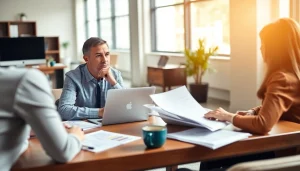 카드 현금화 정보를 상담하는 전문가와 고객의 대화 장면