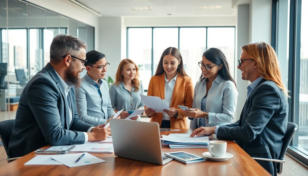 카드 한도 현금화와 관련된 현대적인 사무실 환경에서의 전문가 회의 장면