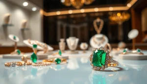 Fotografo di Gioielli che cattura un anello di smeraldo splendente in studio.