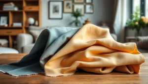 Bekijk de diverse gordijnstof met unieke texturen en kleuren op een tafel.