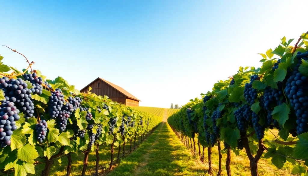 Savoring the beauty of Sacramento Wineries with vibrant grapevines under a sunny sky.