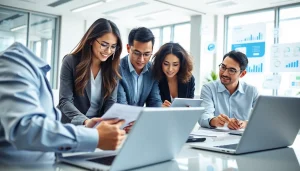 在现代办公环境中使用 WPS 下载的专业人士协作场景。