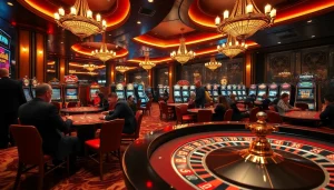 Players enjoying the thrill of Game Haywin at a vibrant casino table.